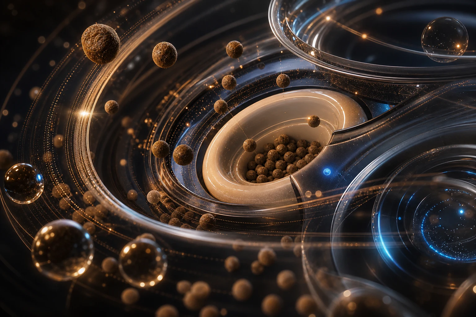 Orbit Pet Feeder abstract material study